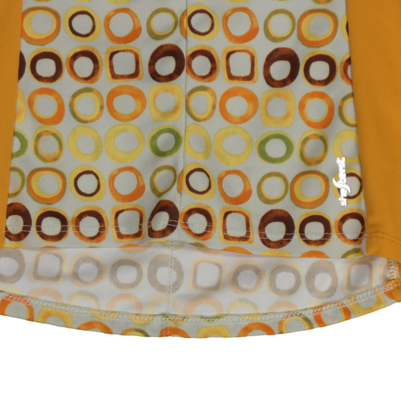 She Beest Orange Cycle Top Womens Medium Tee Shirt Active 1/2 Zip Bike Pockets - Picture 4 of 14